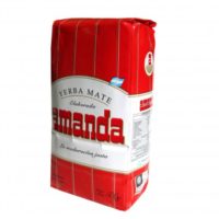 Yerba Mate Amanda 1kg – Yerba Mate Amanda roja – with stems (con palos) – popular brand in South America. The tradition of drinking yerba mate is such an important part of the South American culture, specifically in Uruguay, Paraguay, Argentina and Brazil. Additionally, it is also enjoyed in other South American countries. Typically, it is drunk from a natural gourd (a hollowed out fruit) used as a cup, and then sipped through a metal straw known as a bombilla that has a filtered end to separate the infusion from the yerba leaves.