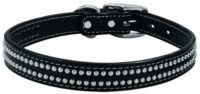 Weaver twin stud black leather lead